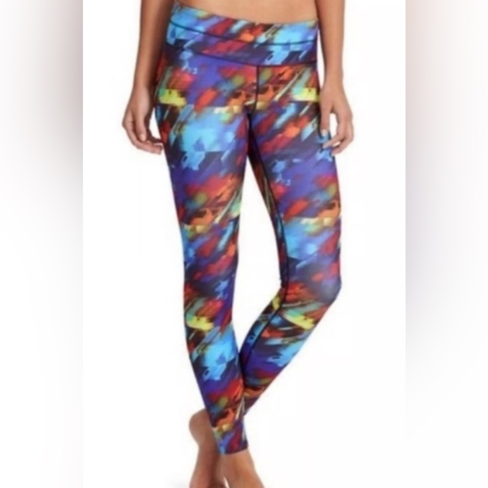 Athleta Sonar Colorburst Leggings Size Small Multicolor Yoga Running Activewear